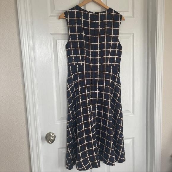 J.Crew Windowpane Plaid A-Line Dress Sz 8 NWOT - Picture 5 of 7